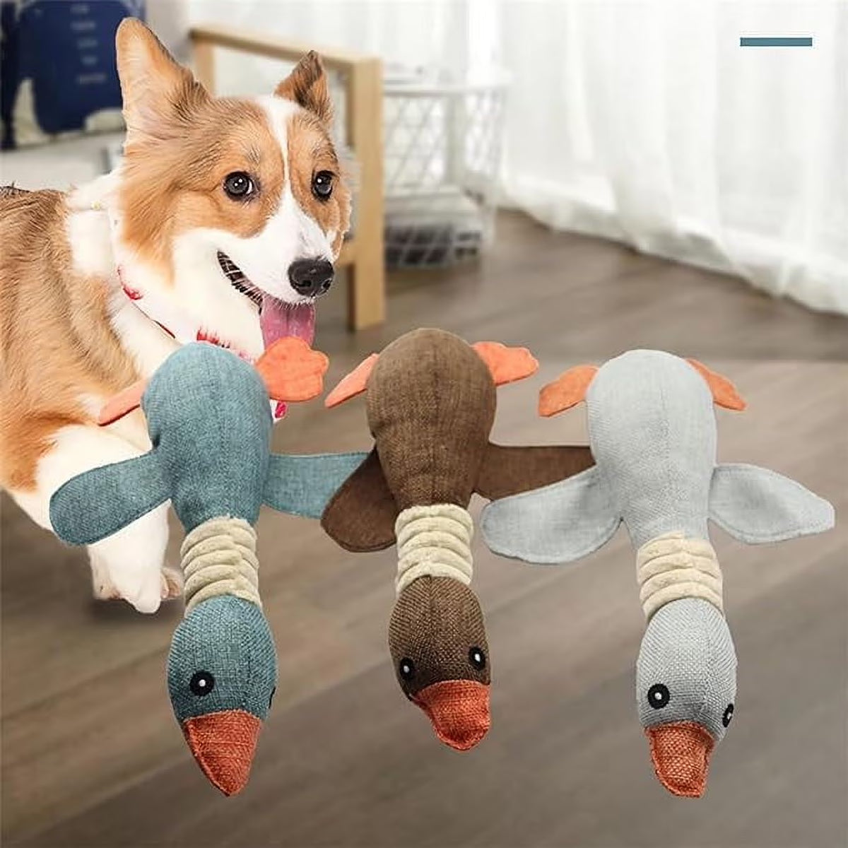 Dog Toys for Aggressive Chewers Small Medium Large Breed, Upgraded Goose Indestructible Dog Toys, Durable Stuffed Squeaky Chew Toys
