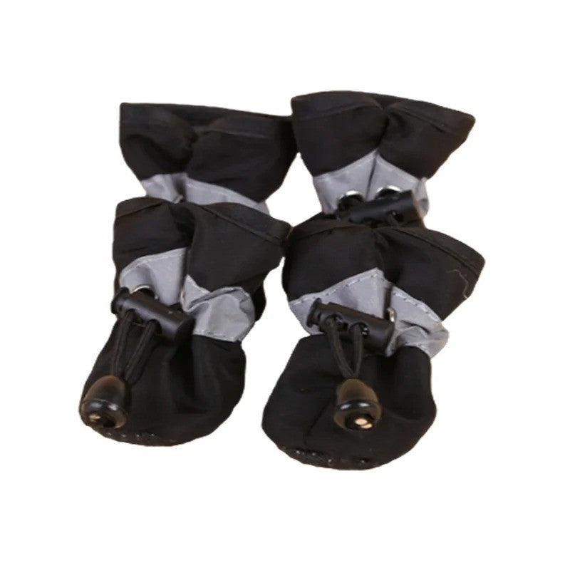 4PCS Waterproof Dog Shoes Anti-Slip Rain Boots Protective Pet Booties for Cats